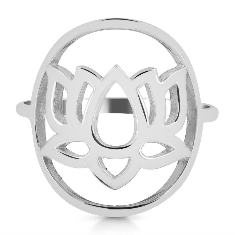 Lotus Plain Silver Jewelry Set PS-RDR-315 / RDE-536 / RDN-4 / RDB-4.