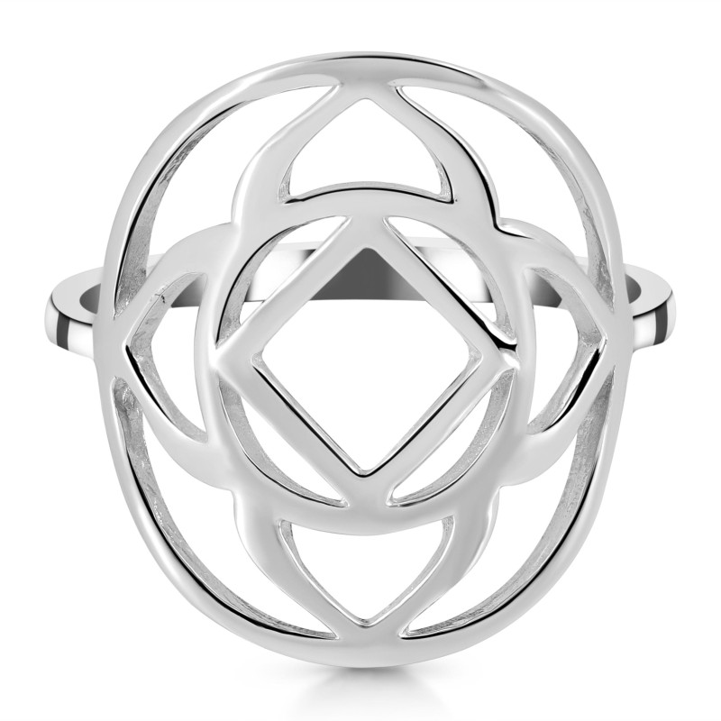 Base Chakra Plain Silver Jewelry Set PS-RDR-321 / RDE-542 / RDN-10 / RDB-10.