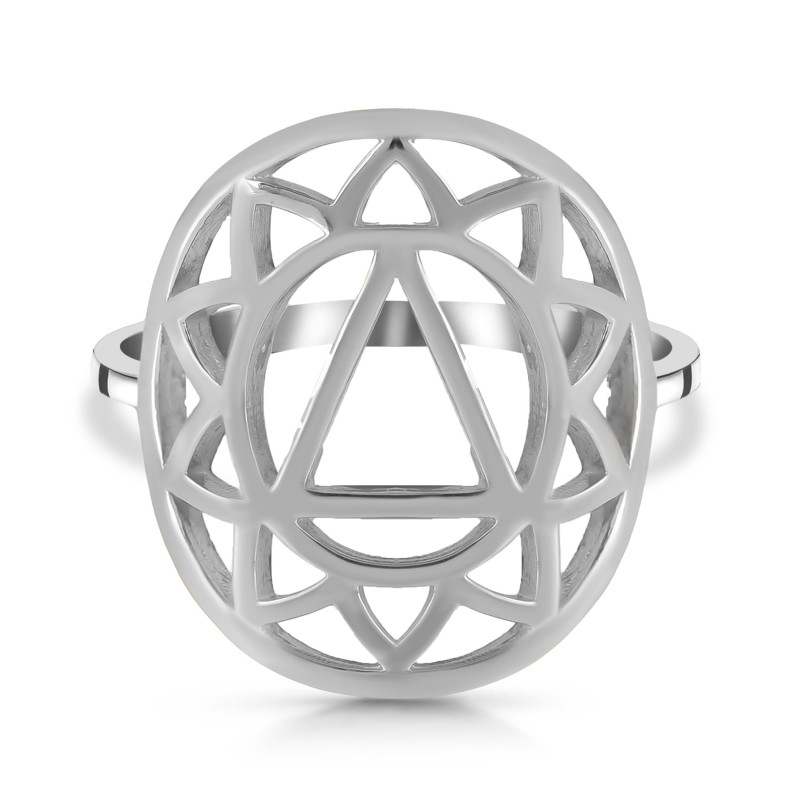 Solar Plexus Chakra Plain Silver Jewelry Set PS-RDR-317 / RDE-538 / RDN-6 / RDB-6.