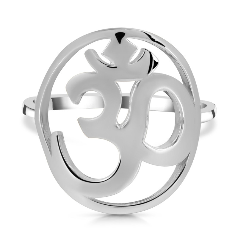Om Plain Silver Jewelry Set PS-RDR-323 / RDE-544 / RDN-12 / RDB-12.