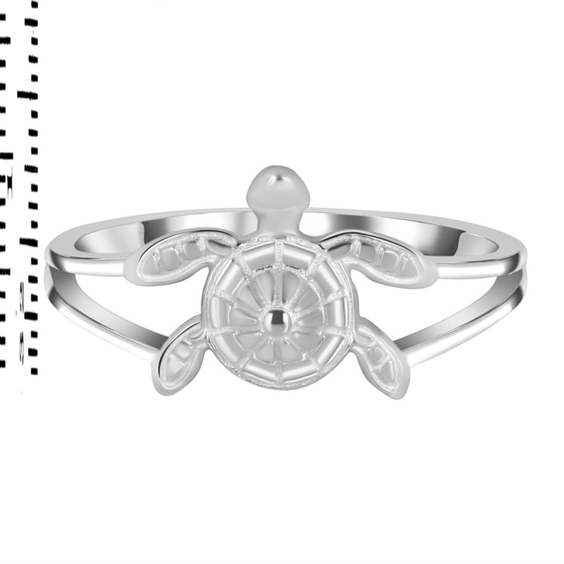 Plain Silver Turtle Ring PS-RDR-630.