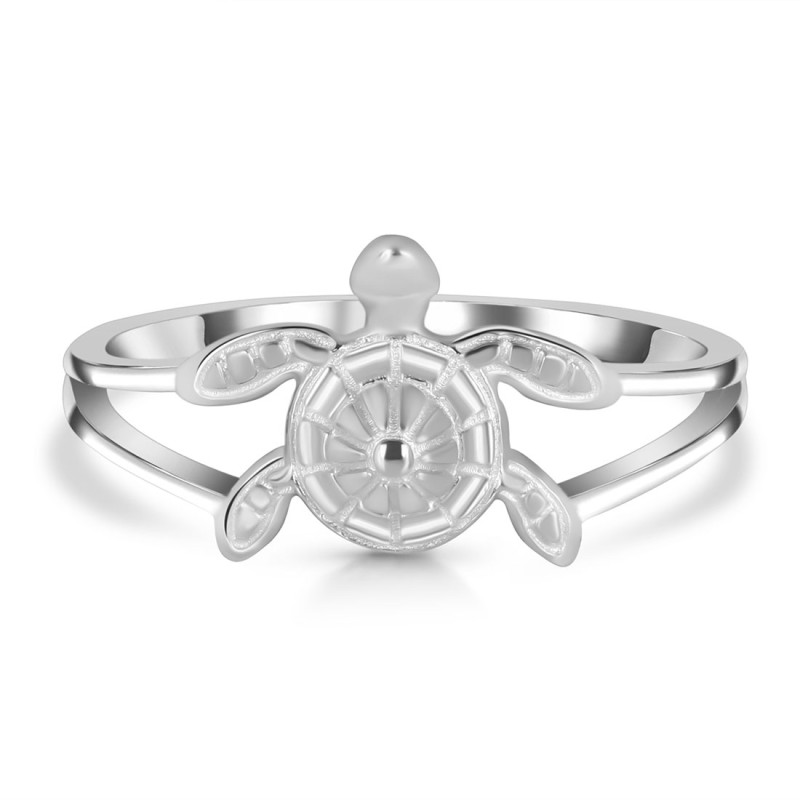 Plain Silver Turtle Ring PS-RDR-630.