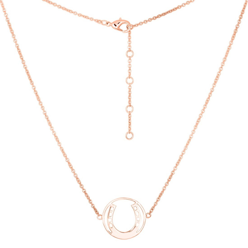 Horse Shoe Plain Silver Necklace PS-RDN-1.