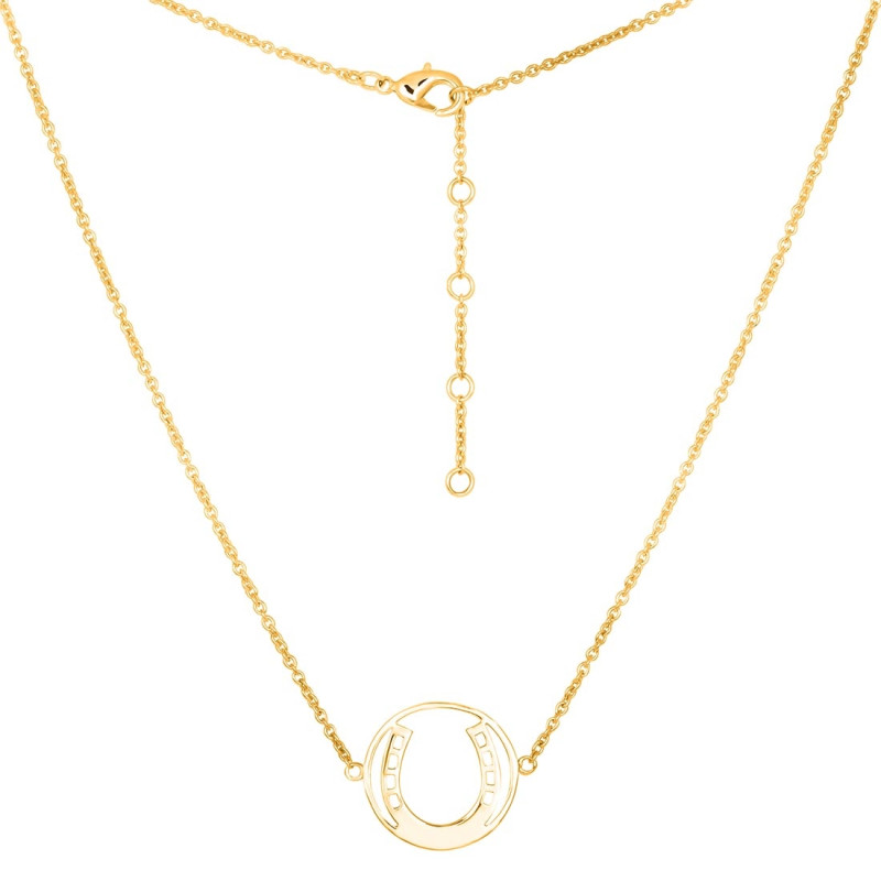 Horse Shoe Plain Silver Necklace PS-RDN-1.