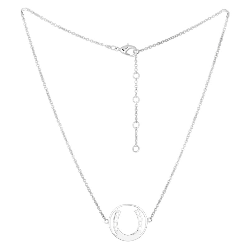 Horse Shoe Plain Silver Jewelry Set PS-RDR-312 / RDE-533 / RDN-1 / RDB-1.