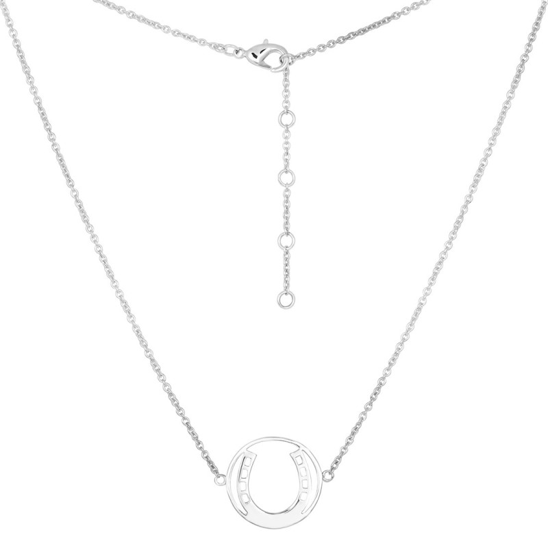 Horse Shoe Plain Silver Necklace