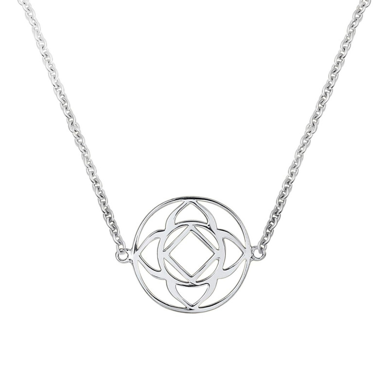 Base Chakra Plain Silver Necklace PS-RDN-10.