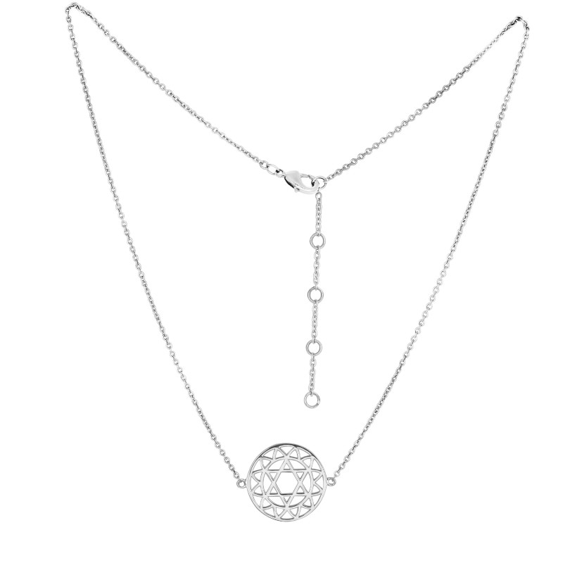 Heart Chakra Plain Silver Jewelry Set PS-RDR-322 / RDE-543 / RDN-11 / RDB-11.