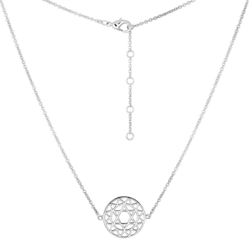 Heart Chakra Plain Silver Necklace