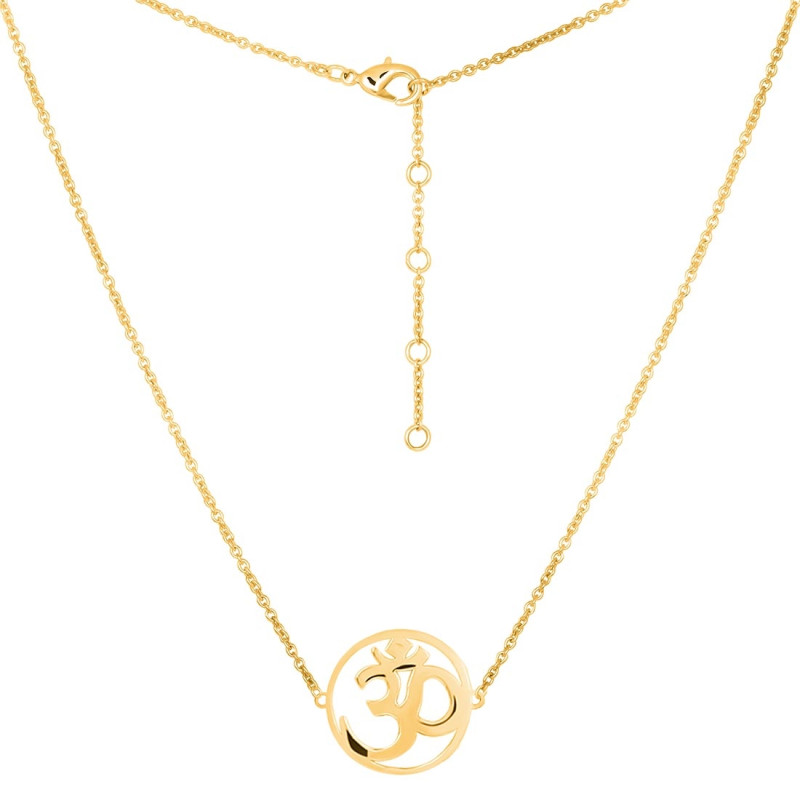 Om Plain Silver Necklace PS-RDN-12.
