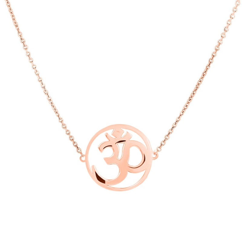 Om Plain Silver Necklace PS-RDN-12.
