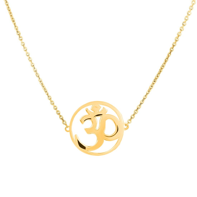 Om Plain Silver Necklace PS-RDN-12.