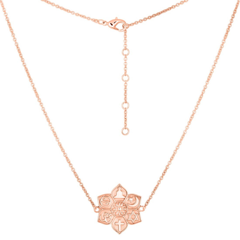 Unity Of Religions Plain Silver Necklace PS-RDN-13.