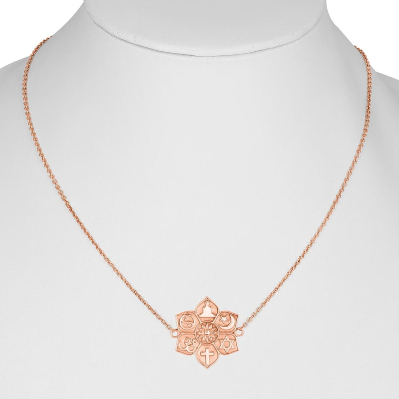 Unity Of Religions Plain Silver Necklace PS-RDN-13.