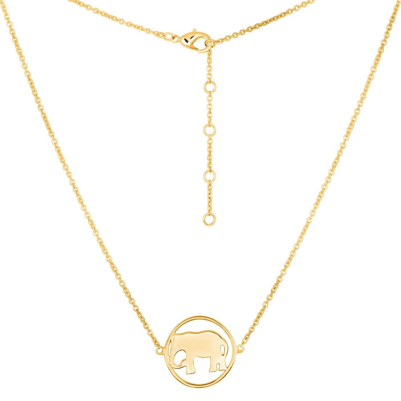 Elephant Plain Silver Necklace PS-RDN-2.