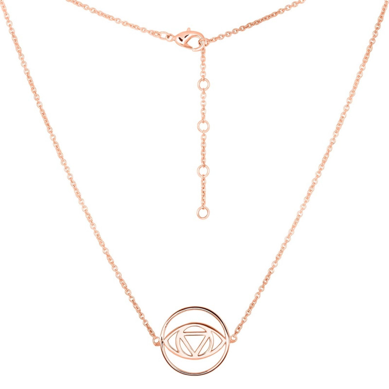 Brow Chakra Plain Silver Necklace PS-RDN-3.