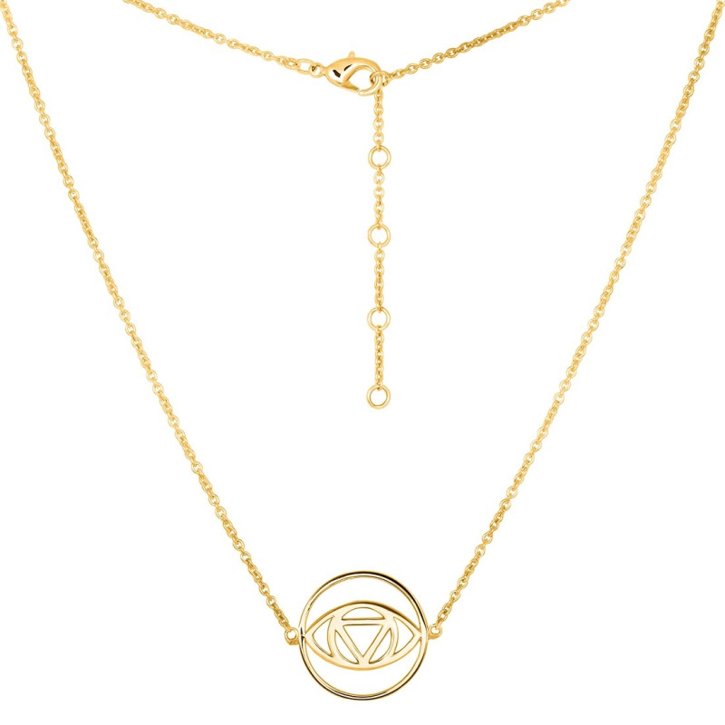 Brow Chakra Plain Silver Necklace PS-RDN-3.