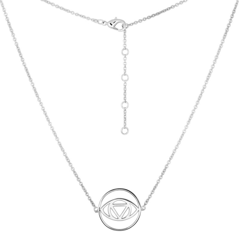 Brow Chakra Plain Silver Necklace