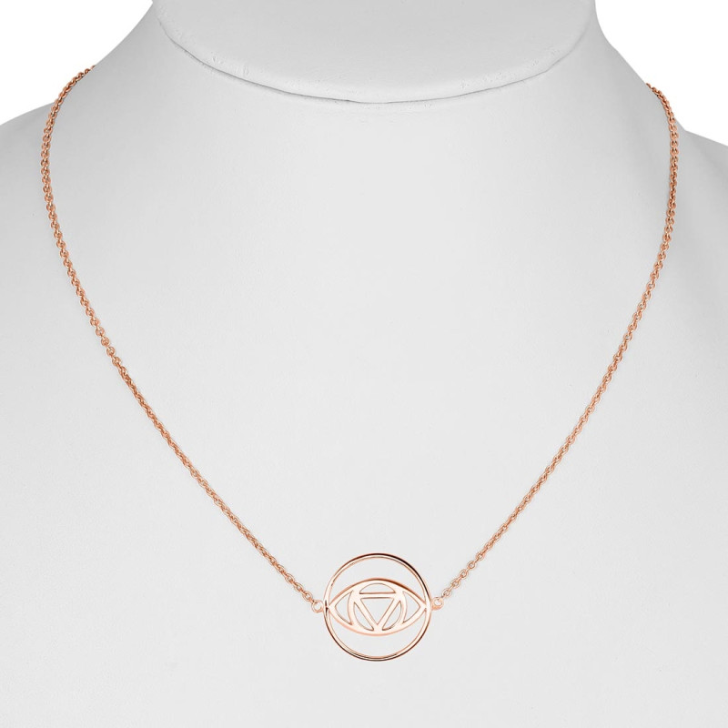 Brow Chakra Plain Silver Necklace PS-RDN-3.