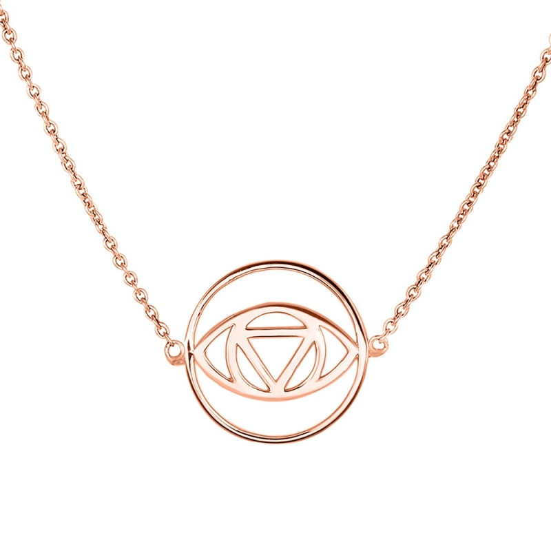 Brow Chakra Plain Silver Necklace PS-RDN-3.
