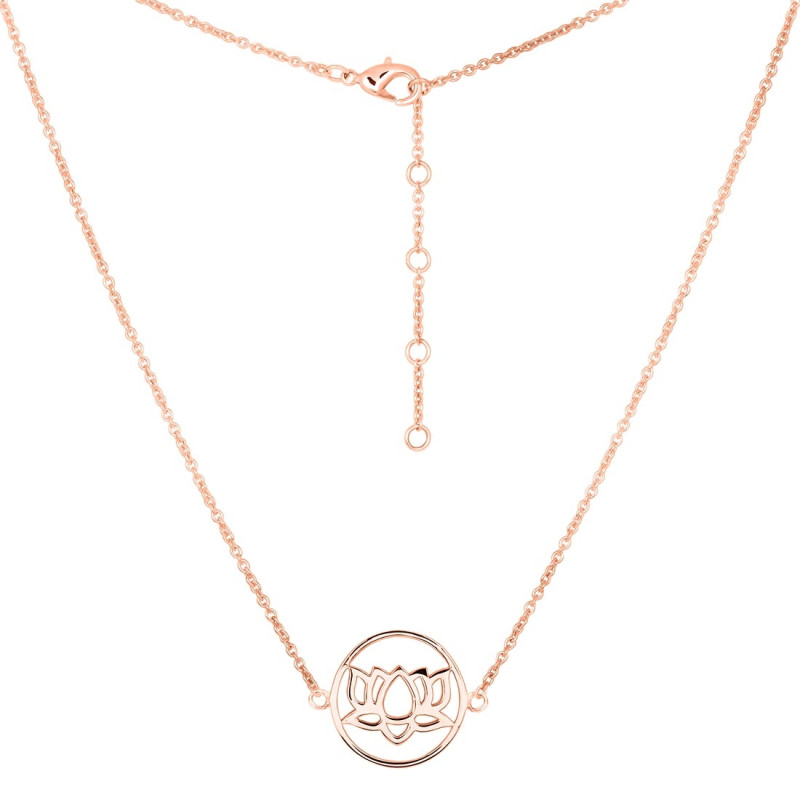 Lotus Plain Silver Necklace PS-RDN-4.