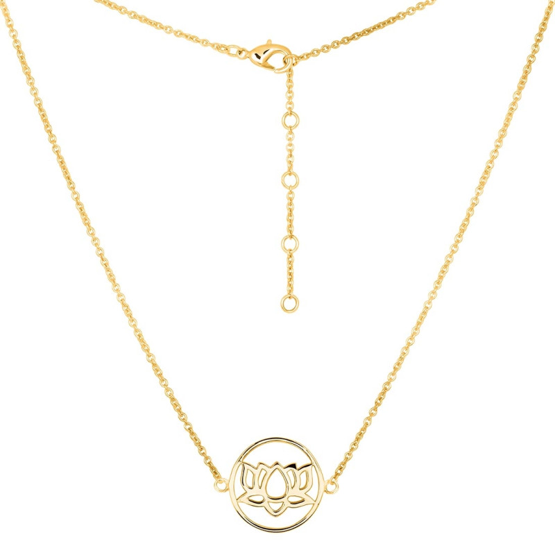 Lotus Plain Silver Necklace PS-RDN-4.