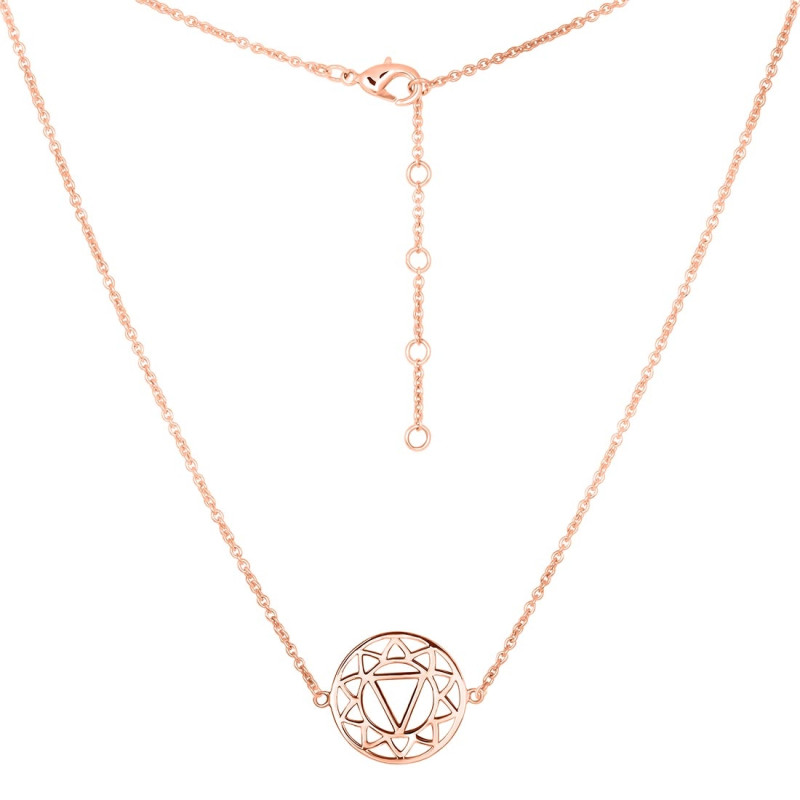 Solar Plexus Chakra Plain Silver Necklace PS-RDN-6.