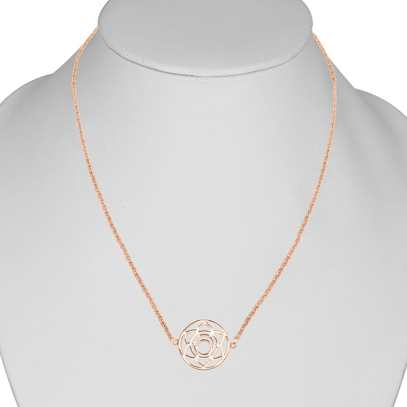 Sacral Chakra Plain Silver Necklace PS-RDN-7