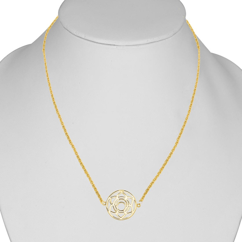 Sacral Chakra Plain Silver Necklace PS-RDN-7