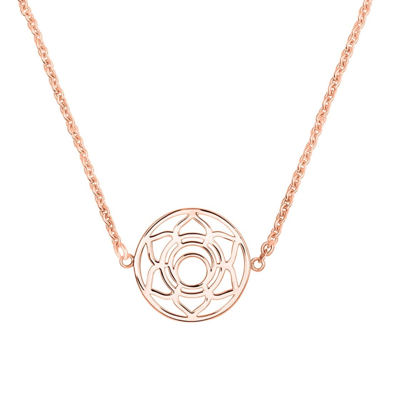 Sacral Chakra Plain Silver Necklace PS-RDN-7