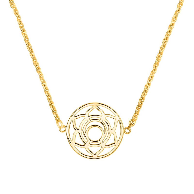 Sacral Chakra Plain Silver Necklace PS-RDN-7