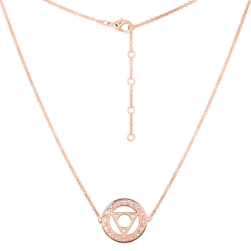 Throat Chakra Plain Silver Necklace PS-RDN-8.