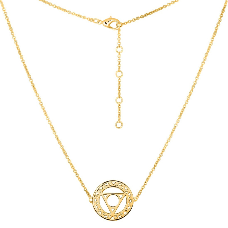 Throat Chakra Plain Silver Necklace PS-RDN-8.