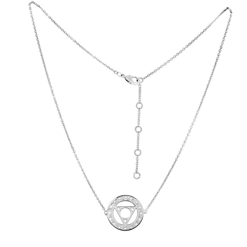 Throat Chakra Plain Silver Jewelry Set PS-RDR-319 / RDE-540 / RDN-8 / RDB-8.