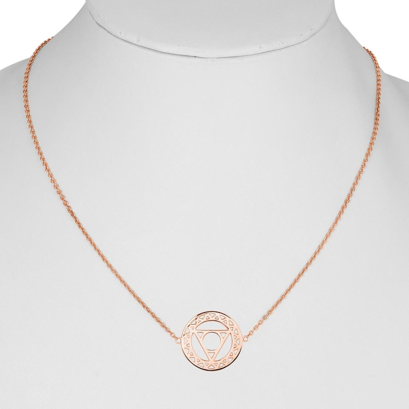 Throat Chakra Plain Silver Necklace PS-RDN-8.