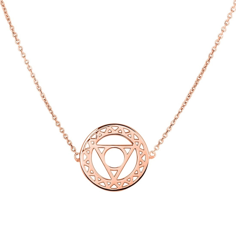 Throat Chakra Plain Silver Necklace PS-RDN-8.