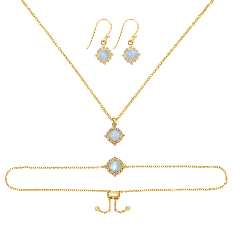 Moonstone Jewelry Set RBM-RDB-67-RDN-77-RDE-695.