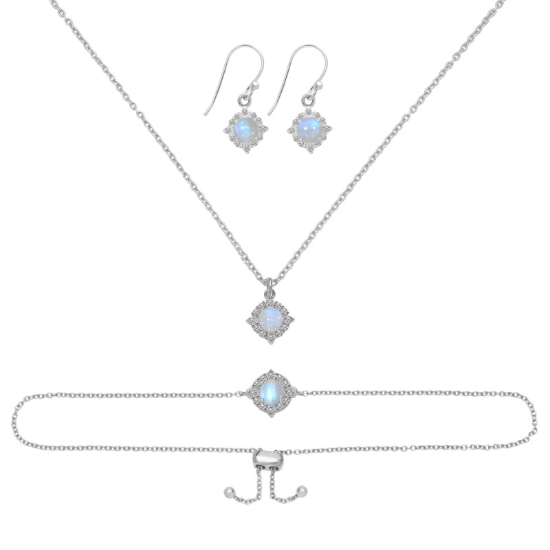 Moonstone Jewelry Set RBM-RDB-67-RDN-77-RDE-695.