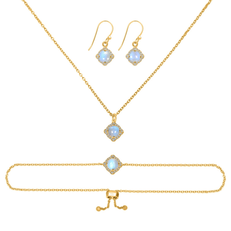 Moonstone Jewelry Set RBM-RDB-66-RDN-74-RDE-692.