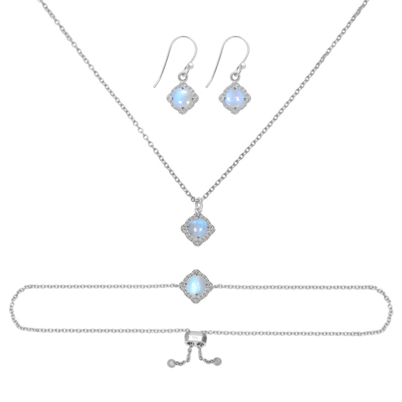 Moonstone Jewelry Set RBM-RDB-66-RDN-74-RDE-692.