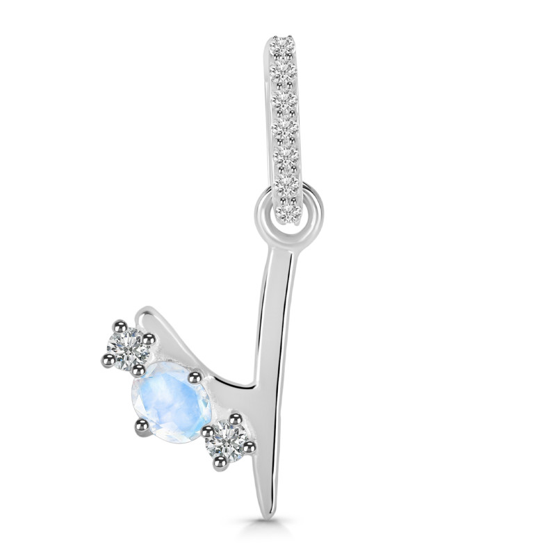 Moonstone & White Topaz Alphabet Y Pendant RBM-RDA-103.