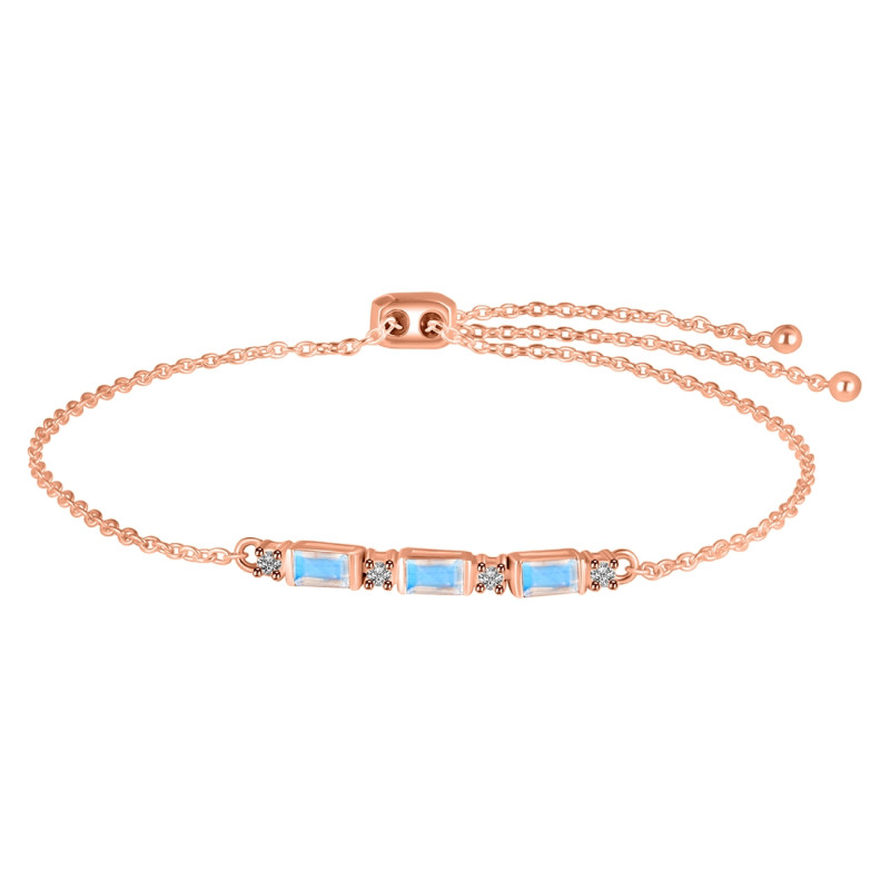 Moonstone & White Topaz Bracelet