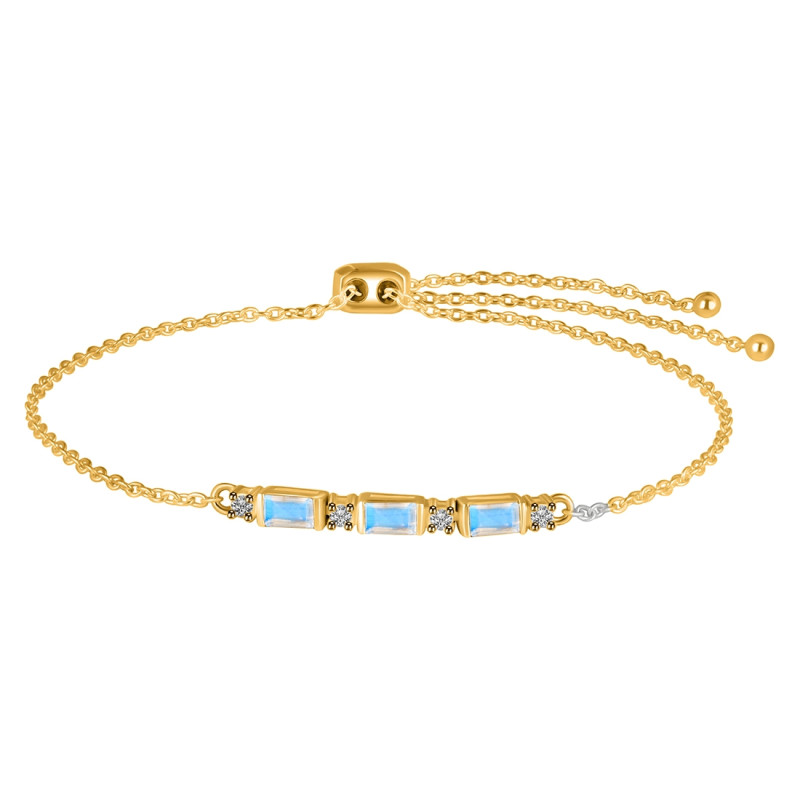 Moonstone & White Topaz Bracelet RBM-RDB-139.