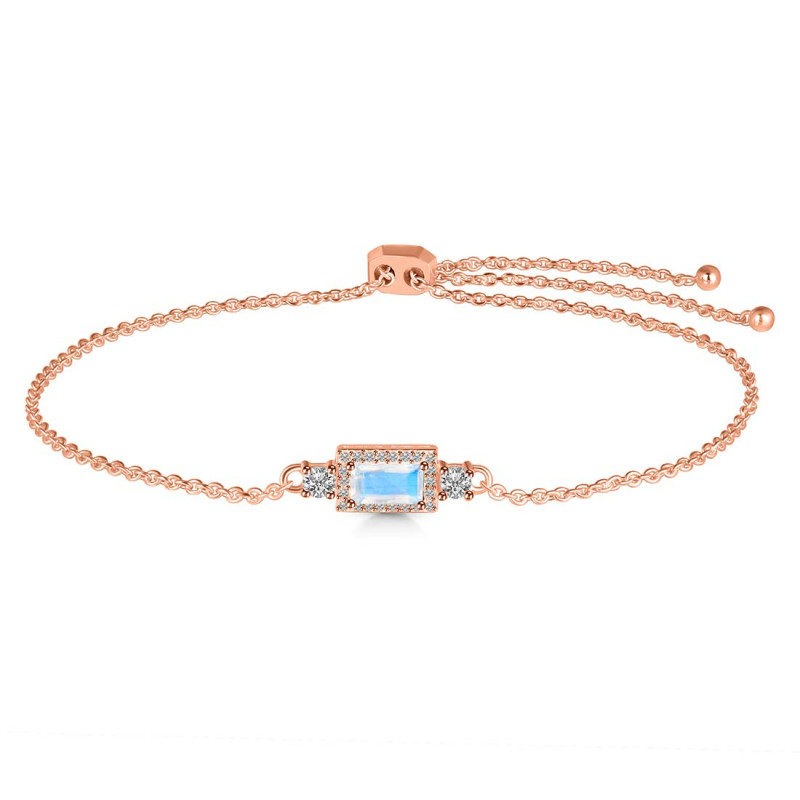 Moonstone & White Topaz Bracelet