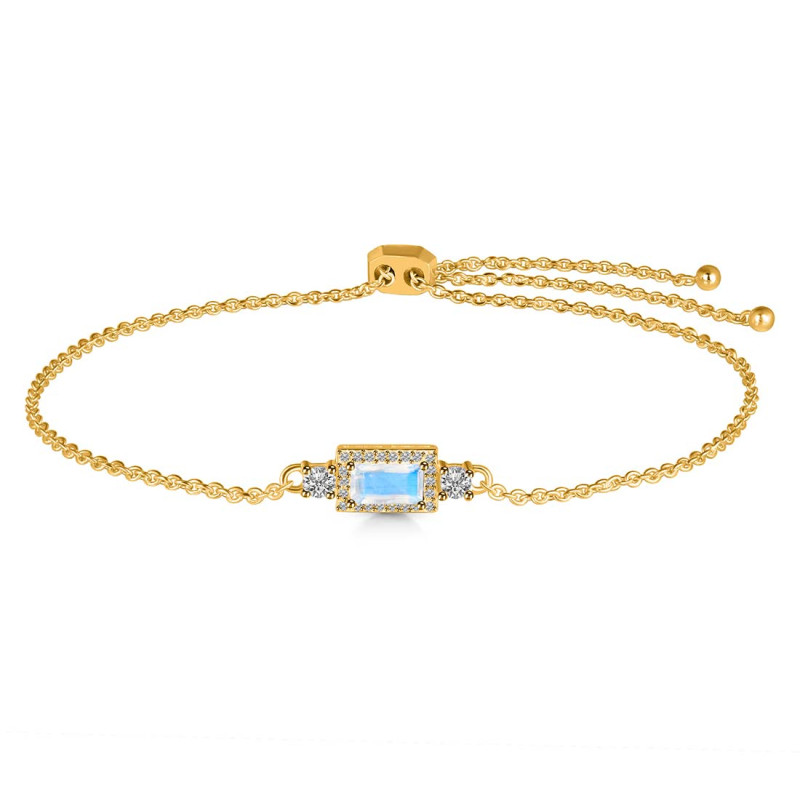 Moonstone & White Topaz Bracelet RBM-RDB-140.