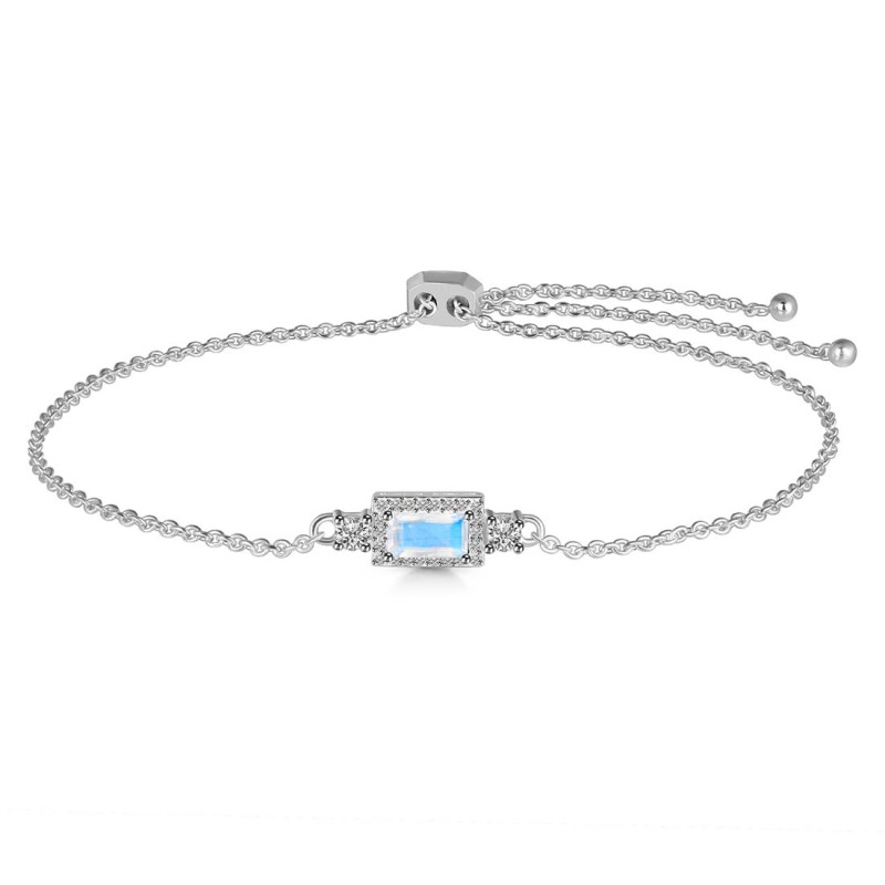 Moonstone & White Topaz Bracelet RBM-RDB-140.