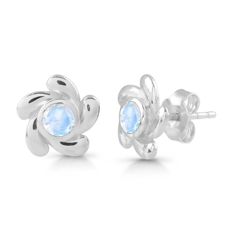 Moonstone Stud Earring
