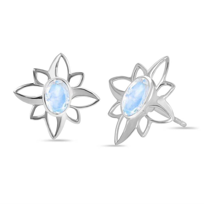 Moonstone Stud Earring