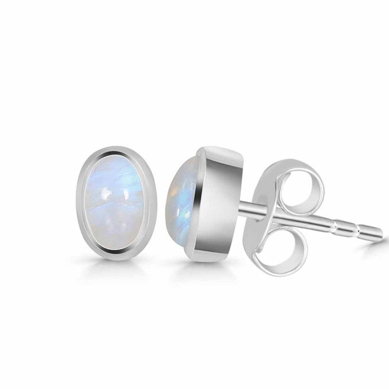 Moonstone Stud Earring