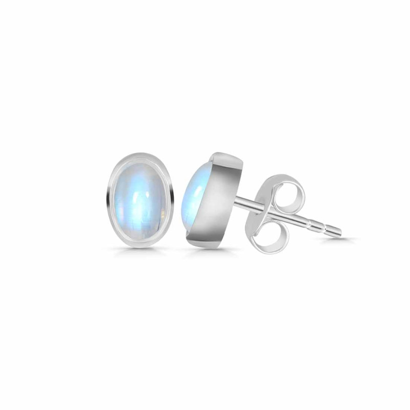 Moonstone Stud Earring